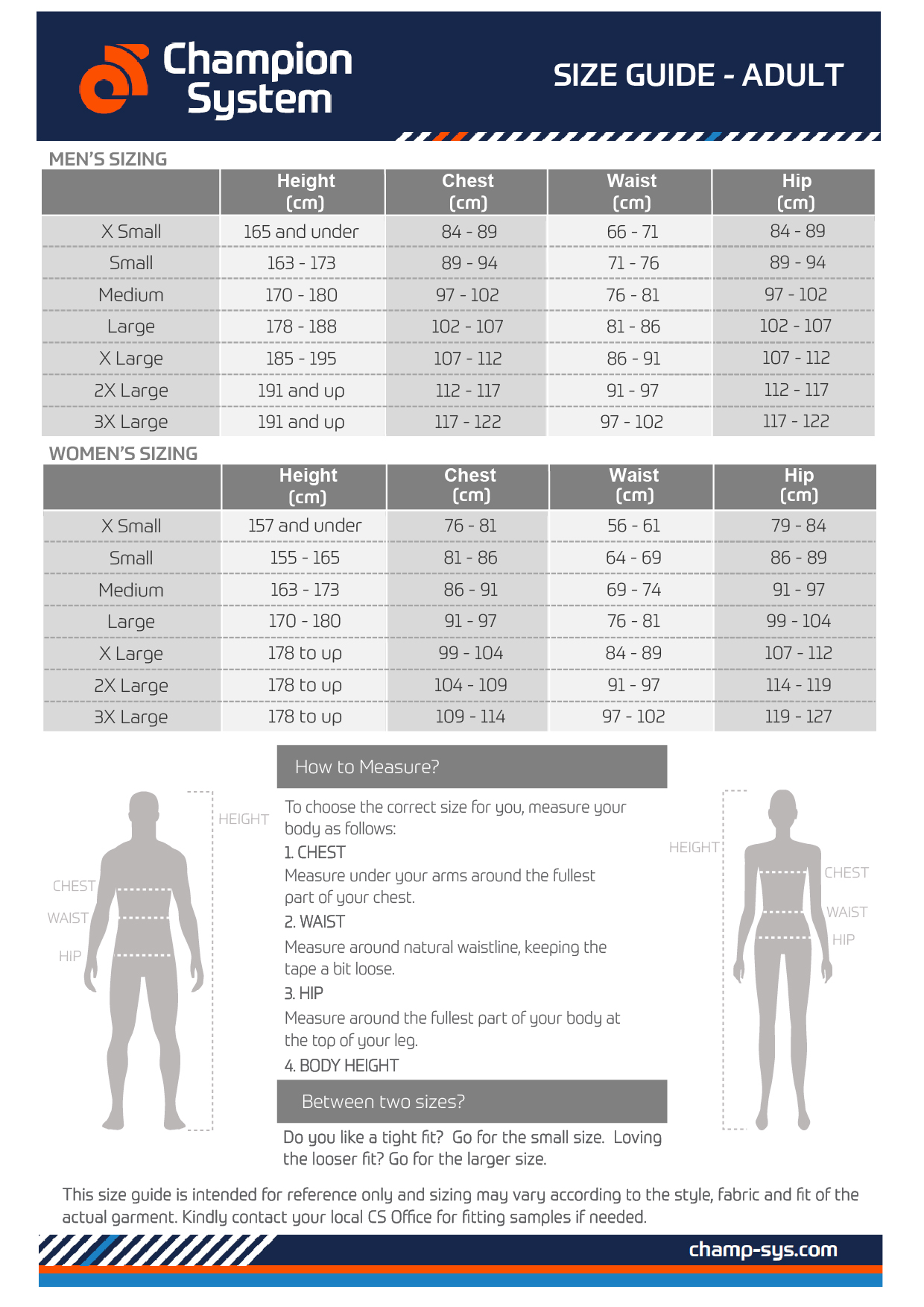George Clothing Size Chart